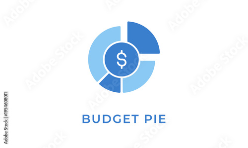 Budget Pie vector icon isolated on white background