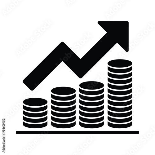 Cuadro en lienzo Investment growth vector