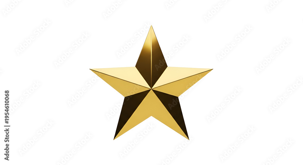 Fototapeta premium Gold star on black background shiny