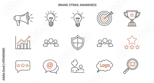 Brand Structure Icons - A Collection of Business and Marketing Symbols.