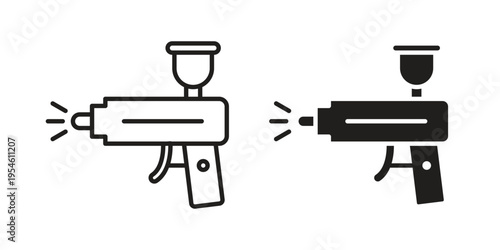 Airbrush icon in line design. editable stroke icon vector. EPS10
