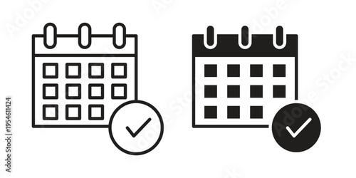 Appointment calendar icon in line design. editable stroke icon vector. EPS10