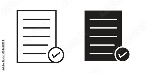 Approval icon in line design. editable stroke icon vector. EPS10