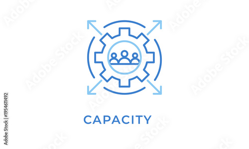 Capacity vector icon isolated on white background