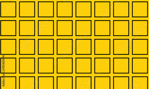 abstract black outline square pattern on yellow perfect for banner poster background.