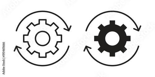 Automation icon in line design. editable stroke icon vector. EPS10