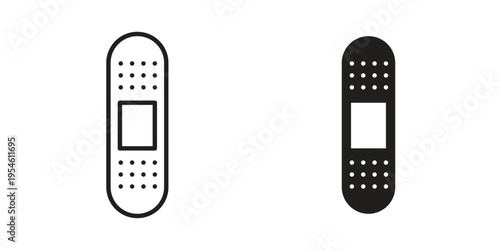 Band aid icon in line design. editable stroke icon vector. EPS10