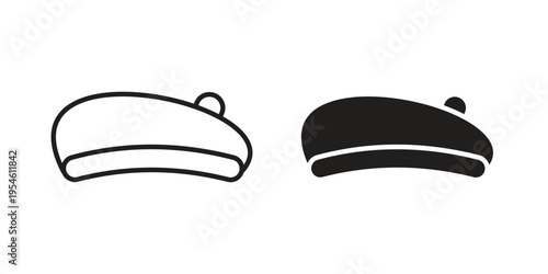 Beret icon in line design. editable stroke icon vector. EPS10