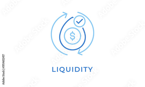 Liquidity vector icon isolated on white background