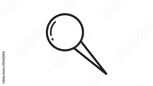 Magnifying glass icon with a simple outline style, perfect for digital searches and magnifying content.