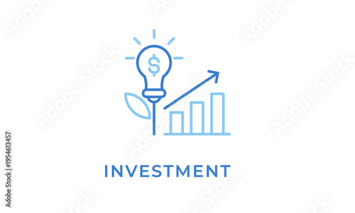 Investment vector icon isolated on white background