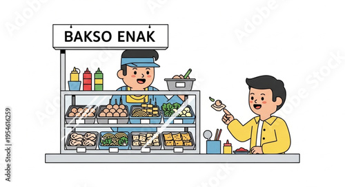 Man buying food at traditional 4k video street food stall for commercial use in ultra hd with original content