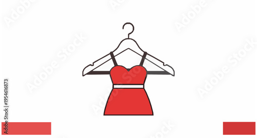 Clothes Hanger Icon Dress Hanger Vector Illustration