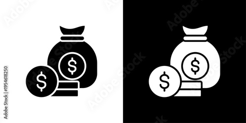 Money Icon Sheet Black And White