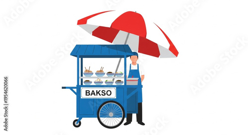 Indonesian Bakso Cart - A Culinary Delight and Street Food Icon.
