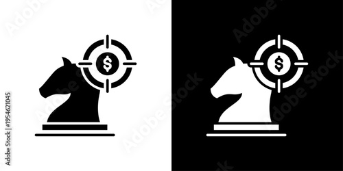 Strategy Icon Sheet Black And White