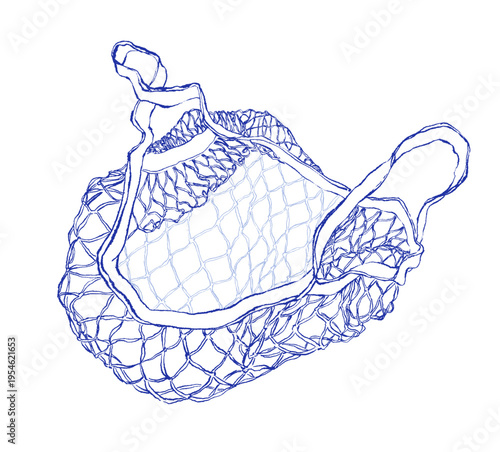 Net bag hand drawn illustration