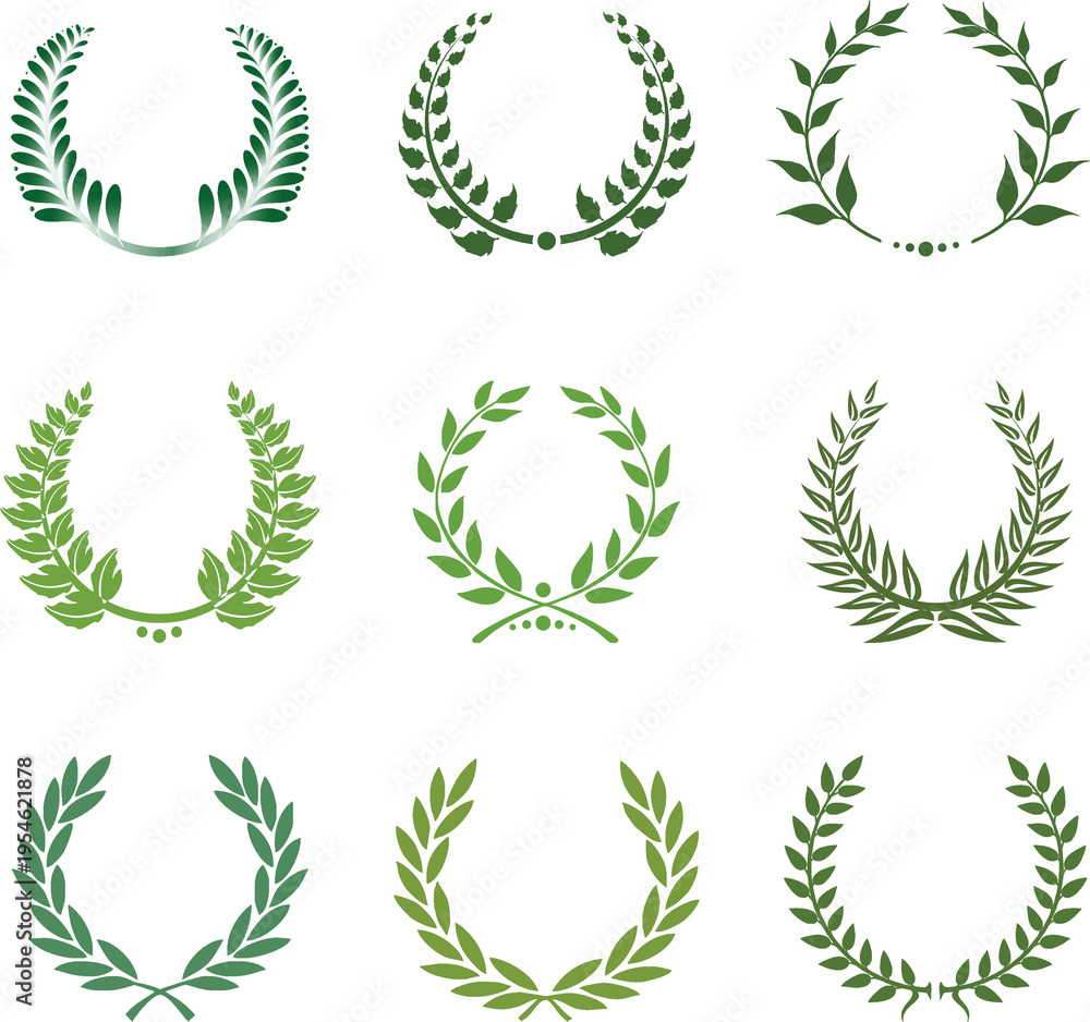Obraz premium laurel wreath set