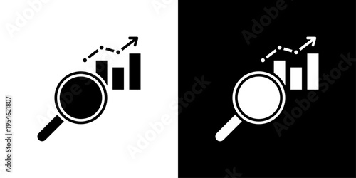 Market Analysis Icon Sheet Black And White