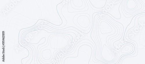 Abstract Topographic Map Contour Lines Minimal Landscape Vector Background