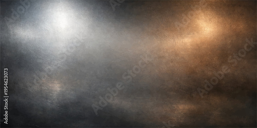 Dark grunge brushed metal plate texture with a smoky black steel background and old gray cloud patterns for a sleek industrial wallpaper design