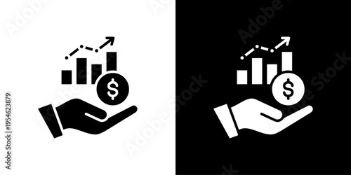 Wealth Icon Sheet Black And White