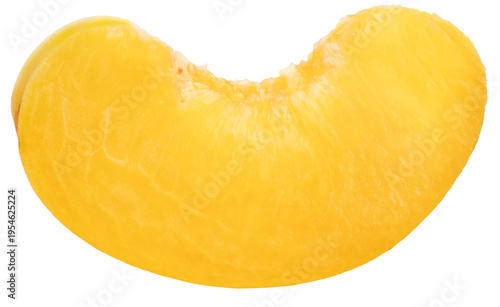  sliced  yellow peaches isolated on white background, Fresh yellow peach on White Background, High resolution photography, With clipping path.PNG File.