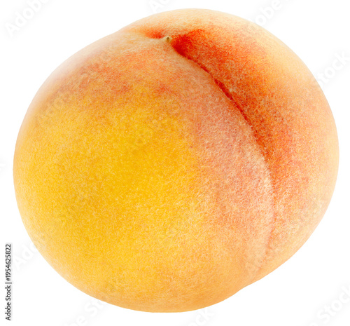 Sweet yellow peaches isolated on white background, Fresh yellow peach on White Background, High resolution photography, With clipping path.PNG File.