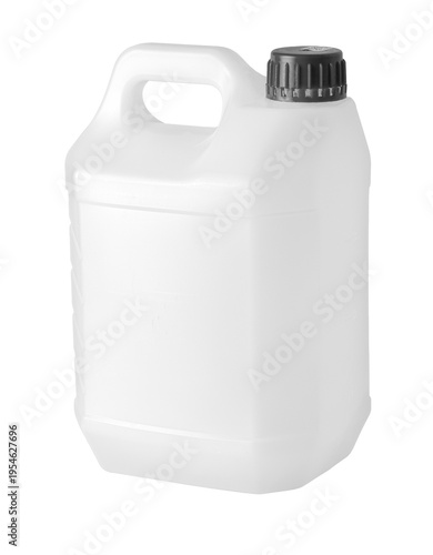 White plastic plastic chemical container jerry can mockup