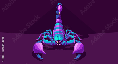Stylized scorpion illustration abstract design graphical art vector background