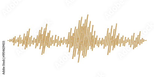A vector illustration of a wheat ear equalizer graph creates a nature sound wave design with blue ice lines for a cold winter business audio field