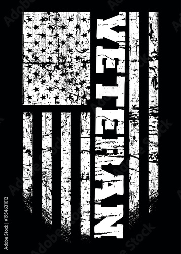 Veteran Day American Flag . Veteran Usa Flag Design Vector.