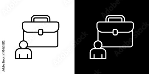 Suitcase Icon Sheet Black And White