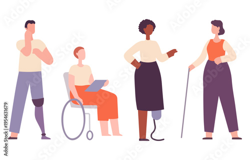 Large collection of diverse people characters. Men and women of different professions, ages and cultures in flat design.