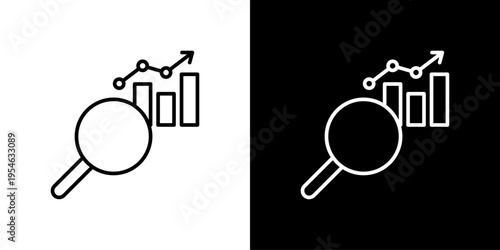 Market Analysis Icon Sheet Black And White