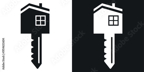 House key icon. Key icon vector symbol template. Simple element collection.