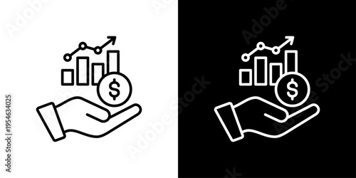 Wealth Icon Sheet Black And White