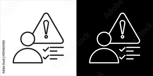 Risk Factors Icon Sheet Black And White