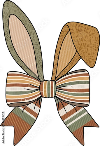 Trendy Coquette Bunny Tee Bow and Ears Pastel Spring Apparel
