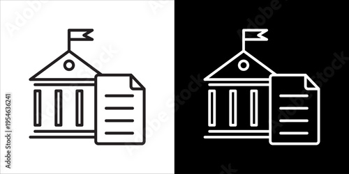 Government Icon Sheet Black And White