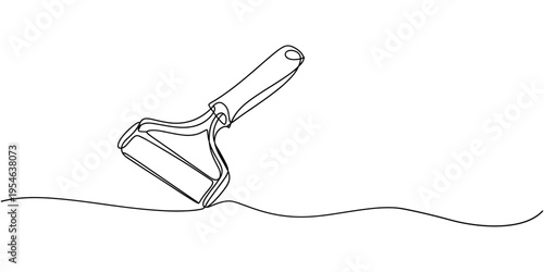scraper animation continuous one line drawing, Car accessories for the winter - plastic ice scraper isolated on white background, Tongue Scraper for Optimal Oral Hygiene and Fresh Breath,