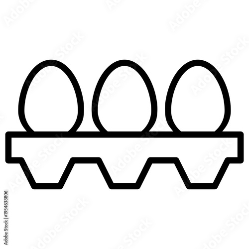 Eggs icon vector. poultry farm illustration sign. hennery symbol.