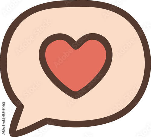 Bubble message with heart