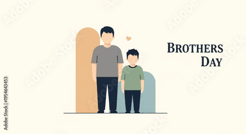 Brotherhood bond two brothers standing together brothers day celebration family love and unity concept