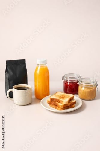 Wallpaper Mural Family Meal Morning. Breakfast With Loved Ones And Drinks. Family Morning Gathering With Food And Beverages. Cozy Breakfast Shared Among Family Members With Drinks And Jam Torontodigital.ca