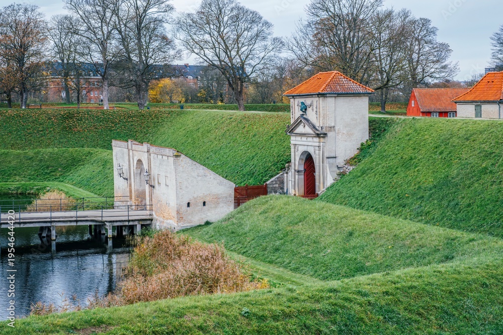 Fototapeta premium Kings Gate (Kongeporten) Entrance at Kastellet Citadel, Copenhagen, Denmark