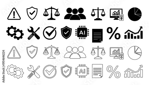set of vector icons for web design on transparent