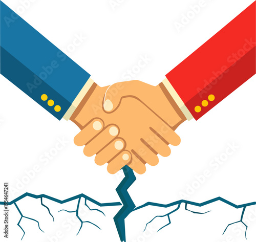 Business Partnership Breaking Apart Due to Conflict.