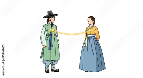 Korean Couple, Love Connection, Traditional Hanbok, Historical Romance