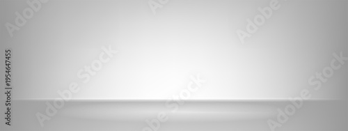3d limbo light space background. Grey floor with neutral back border. Cream tan bg with spotlight and horizon for showroom presentation backdrop. Luxury plain stand template in clean room interior